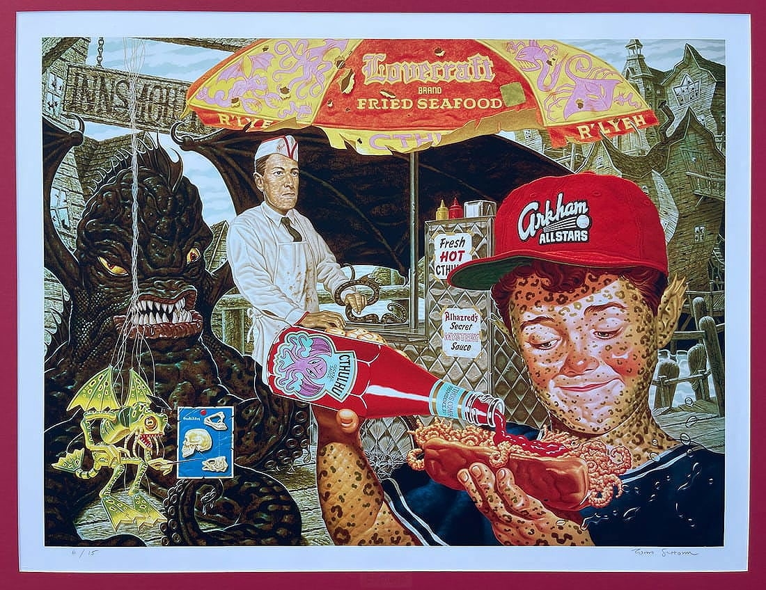 Todd Schorr | H.P. Lovecraft Fried Seafood Cart Limited Edition Giclee ...