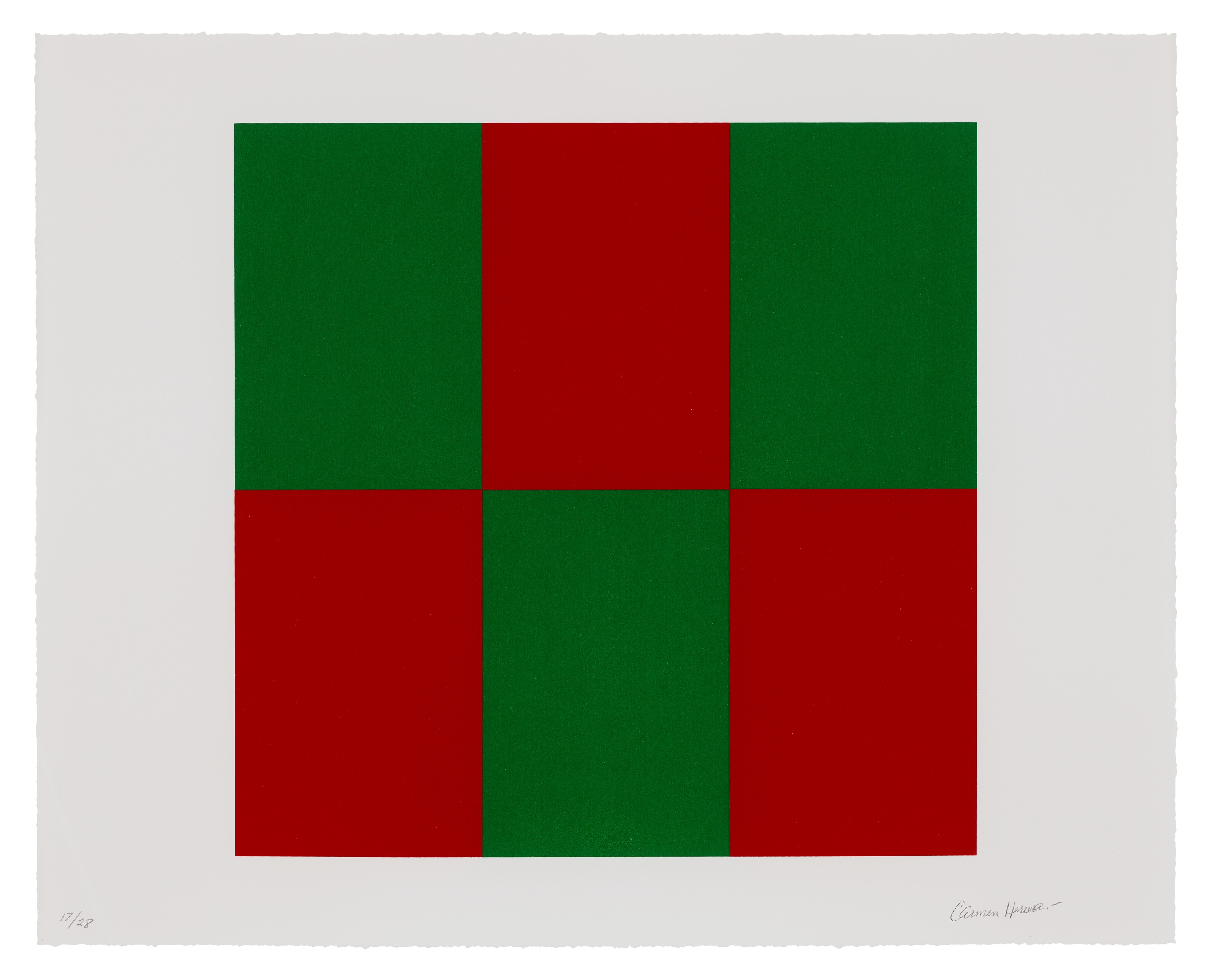 Carmen Herrera | Verde y Rojo for Studio (2019) | MutualArt