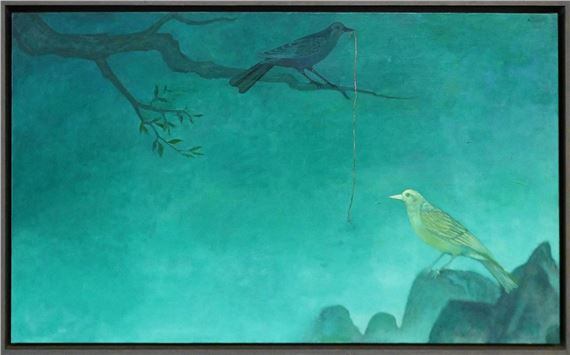 LANDSCAPE WITH BIRDS AND SILVER THREAD 1997 - Gregory Pryor