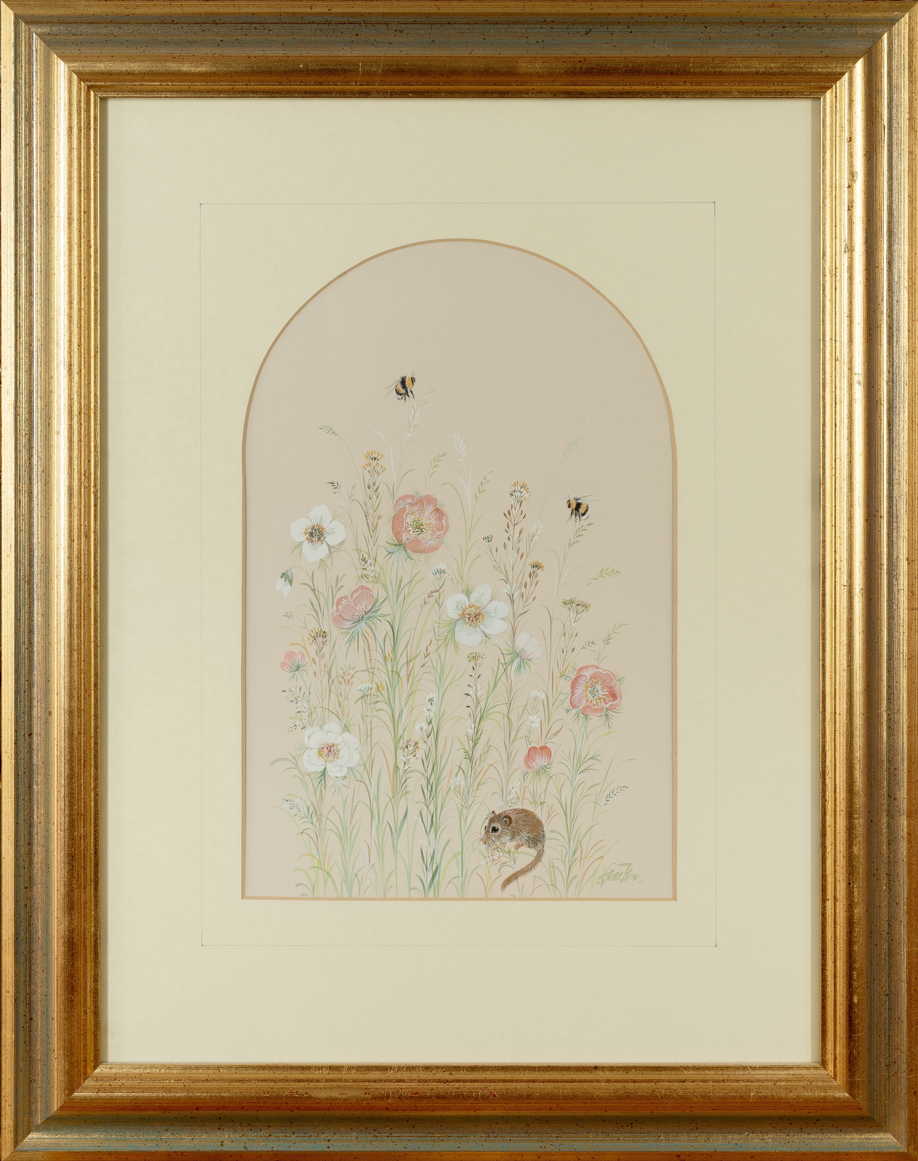 Raymond Harris Ching | Wildflowers and field mouse | MutualArt