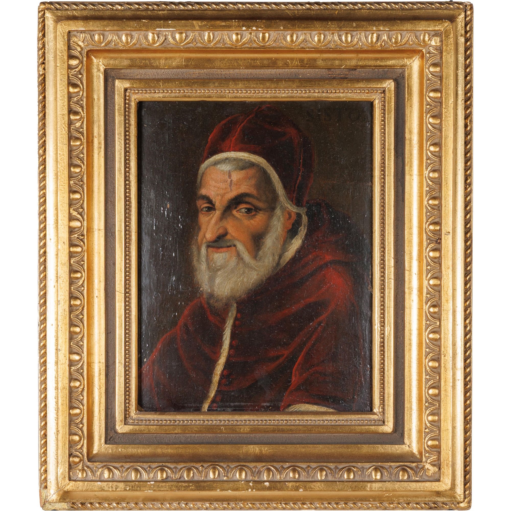 Titian | Portrait of an old man in fur lined red cloak | MutualArt