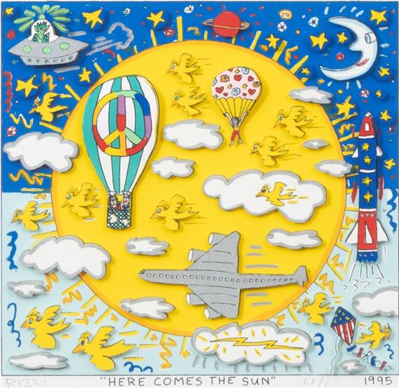 James Rizzi | A romantic night on the town (1994) | MutualArt