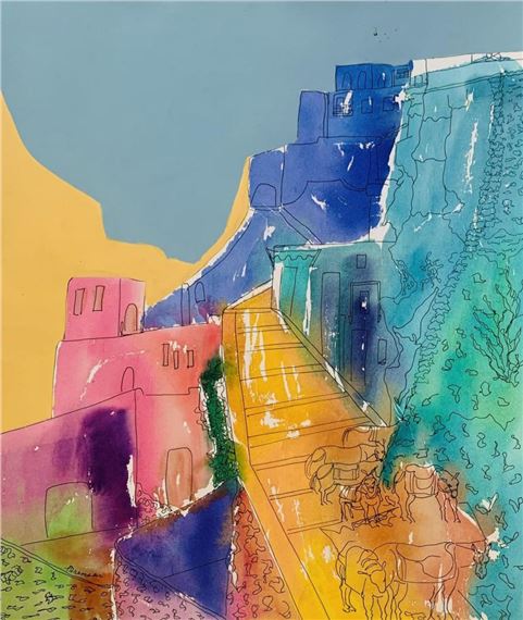Bramson | Original watercolor on paper | MutualArt