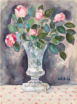 Vase with Roses - Emil Orlik