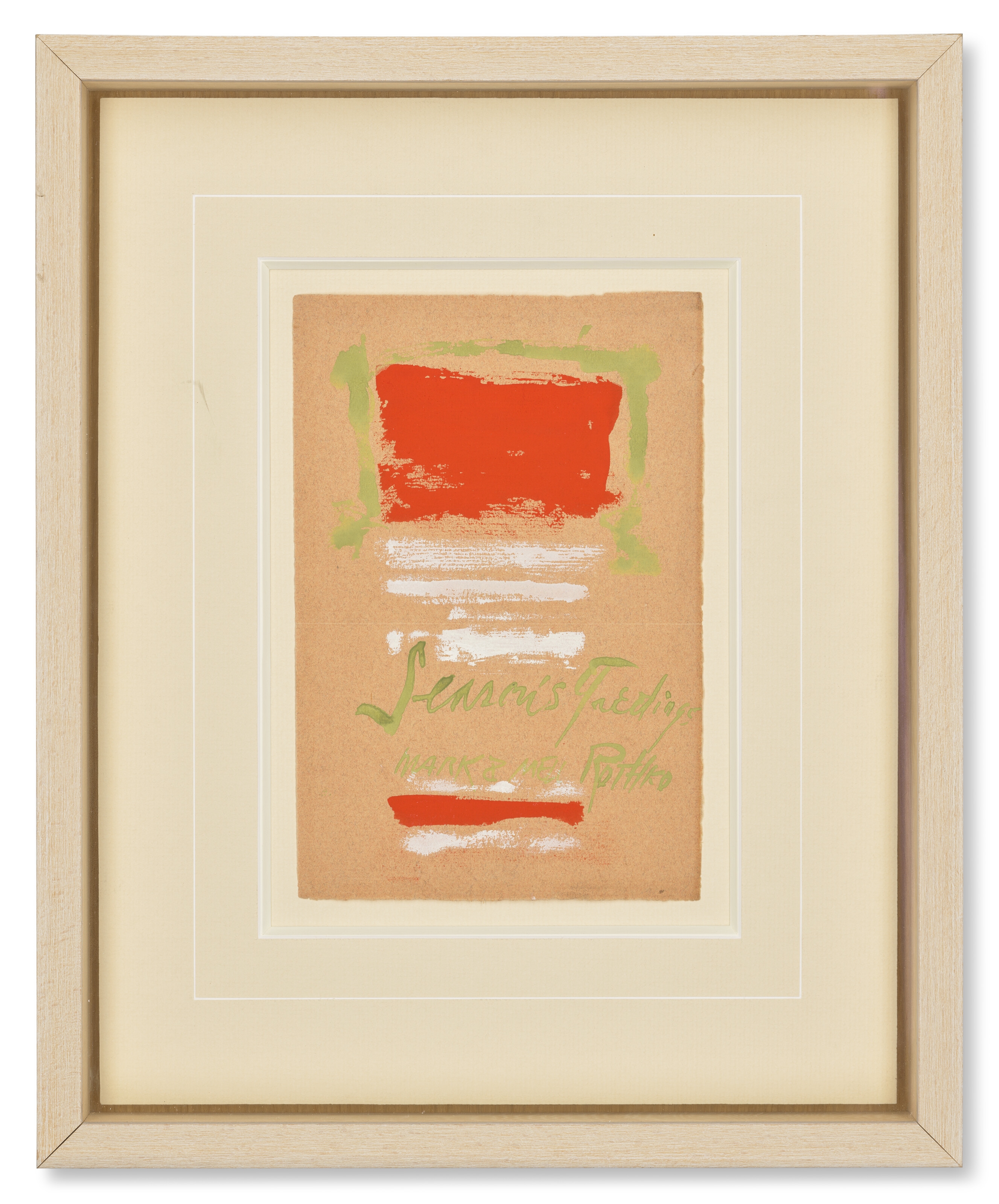Mark Rothko | Untitled (Season's Greetings (ca. 1955) | MutualArt