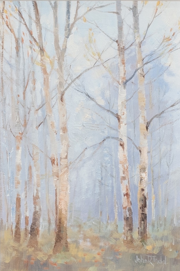 John R. Todd | Late autumn birch | MutualArt