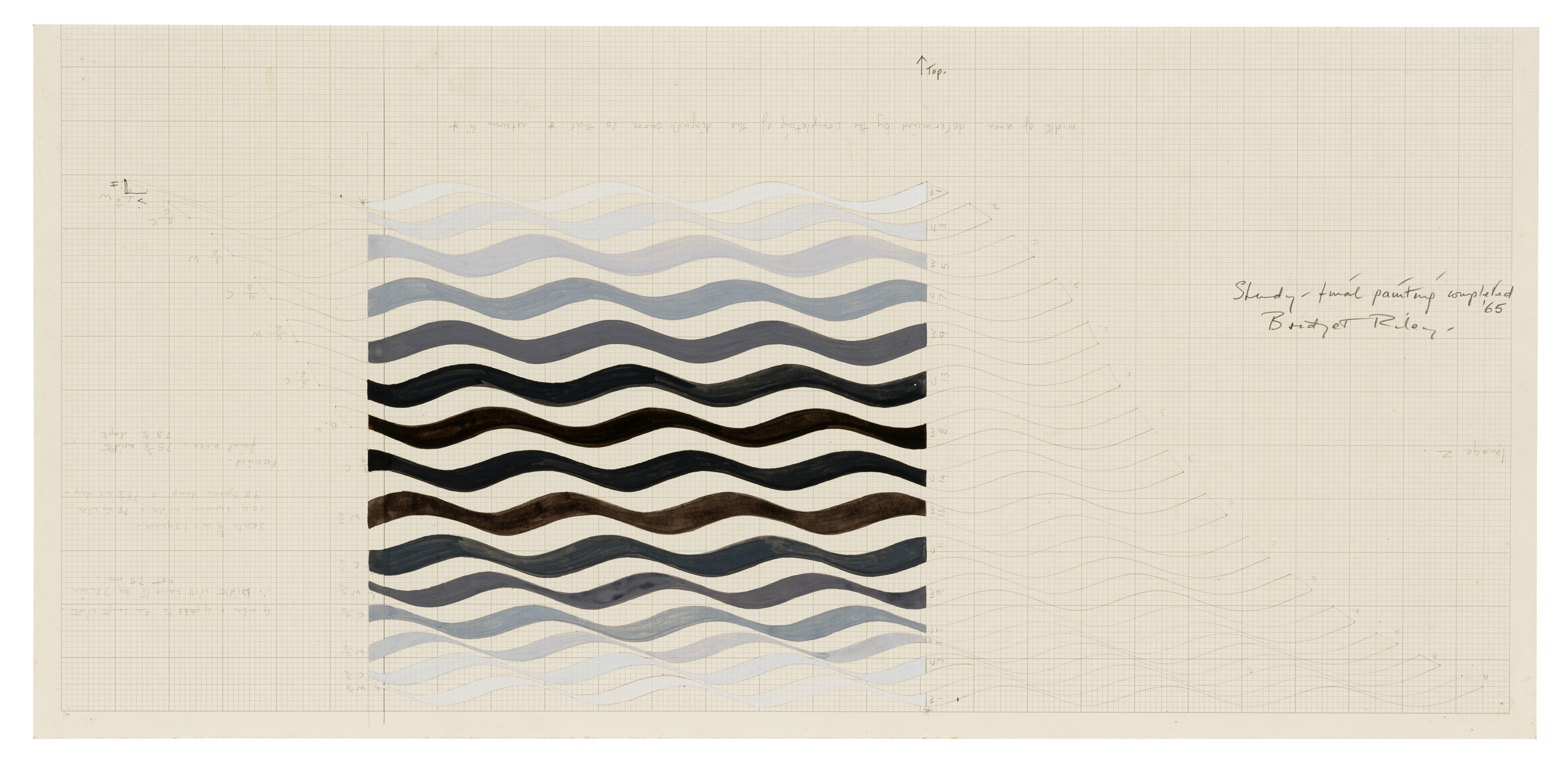 Bridget Riley | Study for Arrest Series (1965) | MutualArt