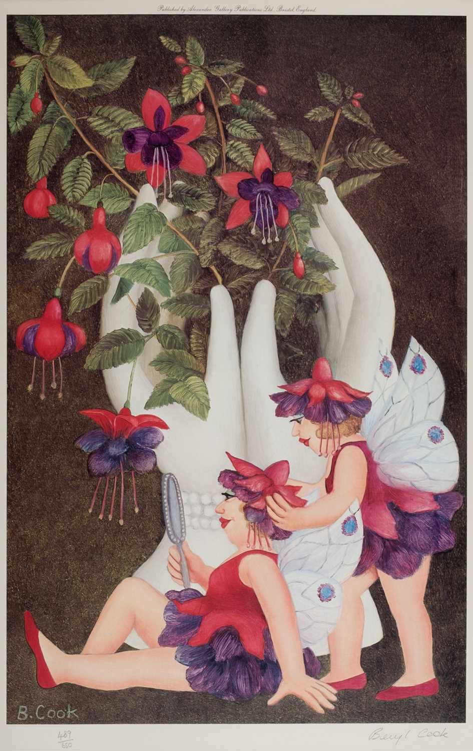 Beryl Cook | Fuchsia Fairies (1994) | MutualArt
