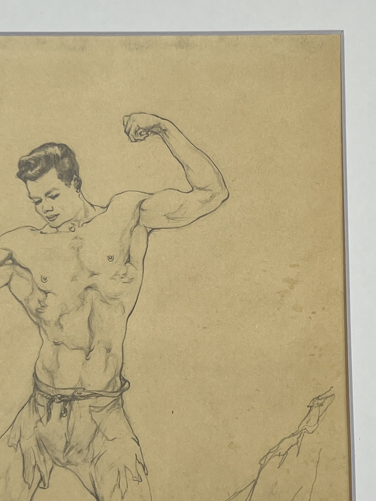 James Kirk Merrick | Shirtless Man Flexing Muscles Tiny Shorts Pencil ...