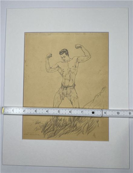 James Kirk Merrick | Shirtless Man Flexing Muscles Tiny Shorts Pencil ...
