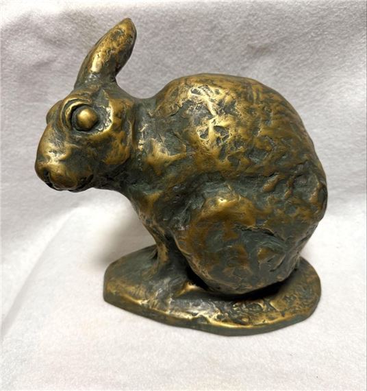 Seibo Kitamura | Bronze Rabbit Sculpture Vintage Japanese Art Signed ...