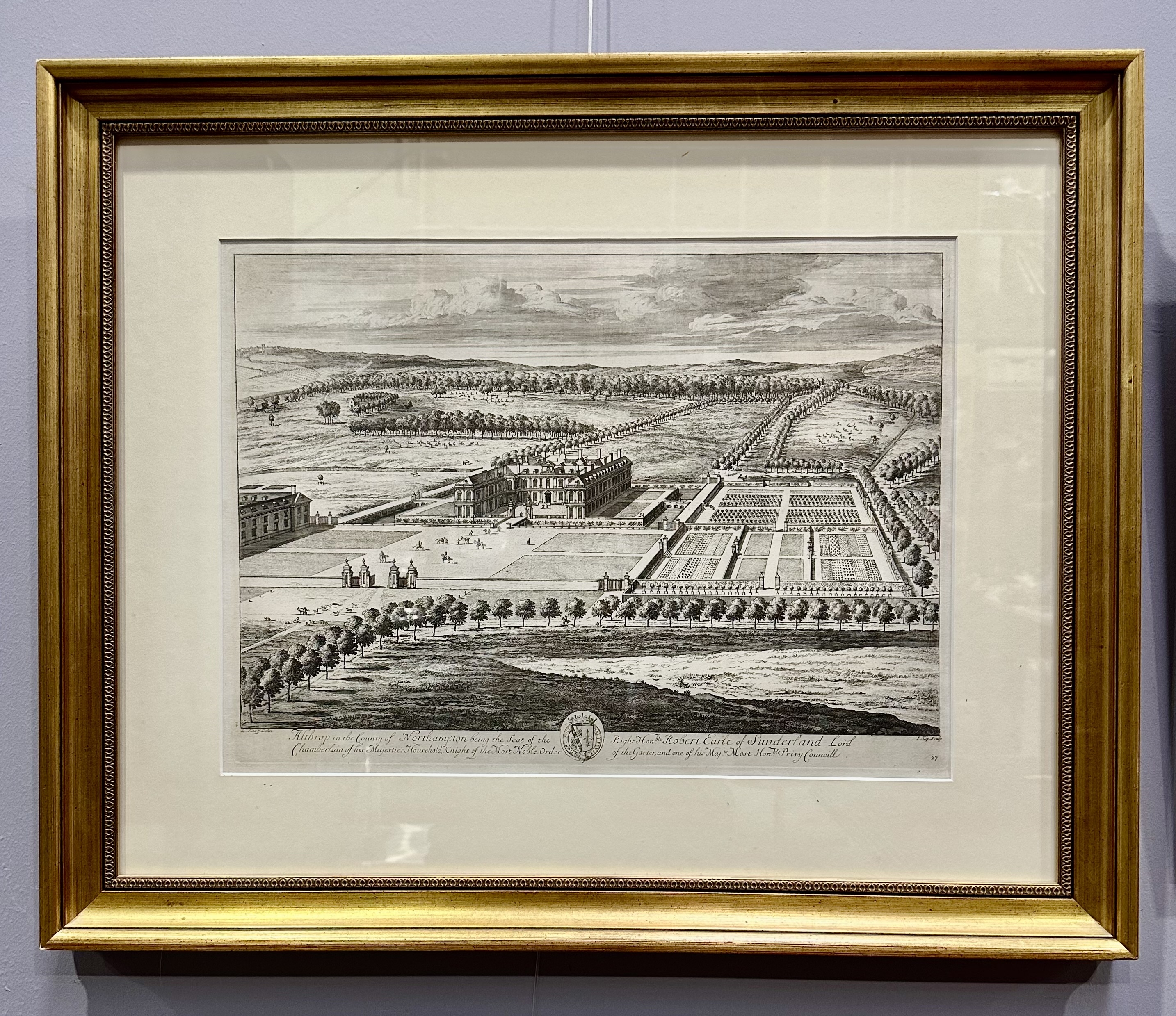 Johannes Kip | Two 18th century architectural engravings, likely plates ...