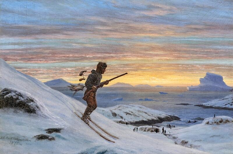 Jens Erik Carl Rasmussen | View from Greenland with a grouse hunter at ...