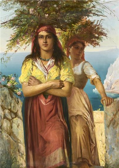 Elisabeth Maria Anna Lisinska Jerichau-Baumann | Fra Capri. To Capri ...