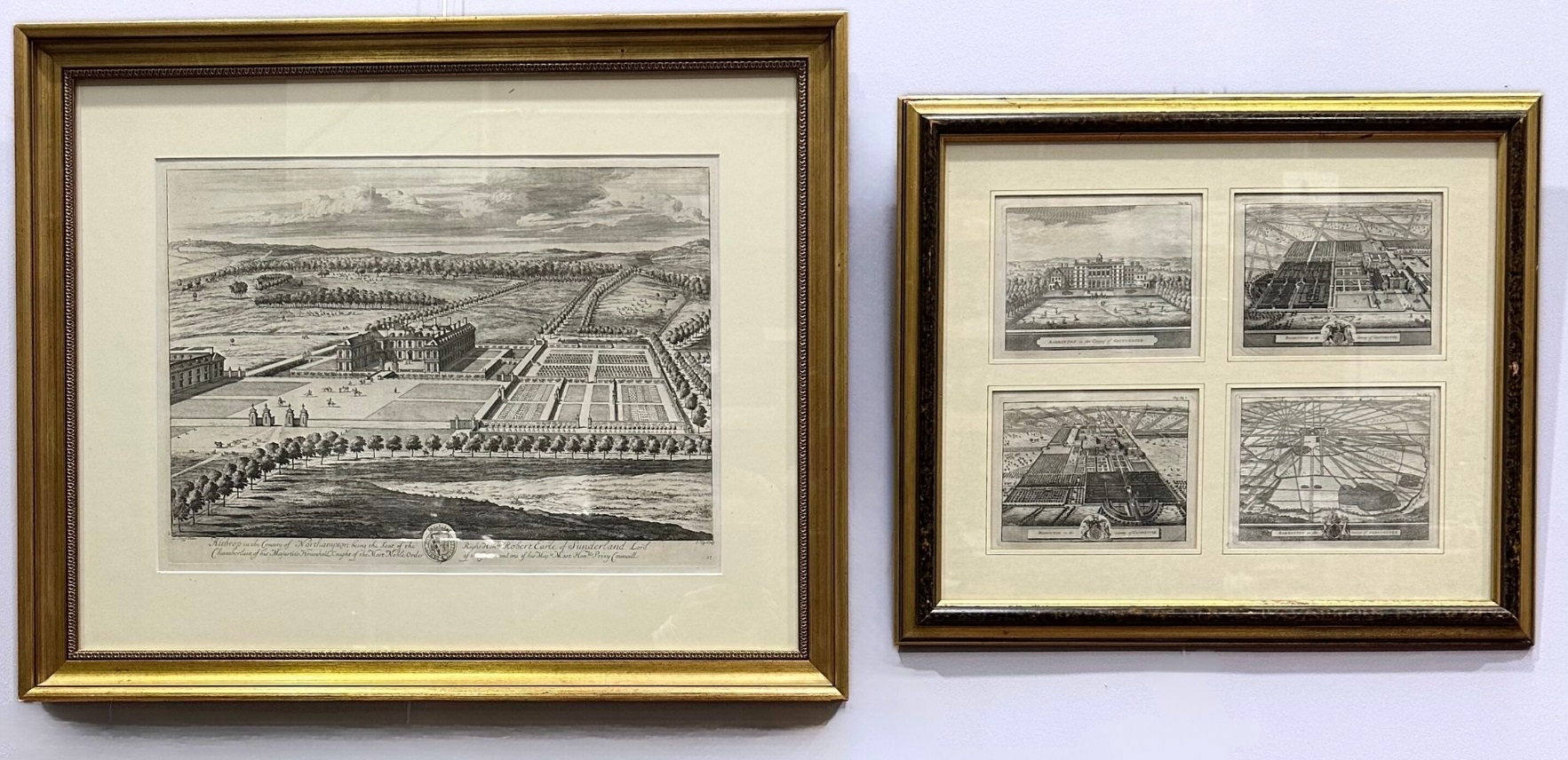 Johannes Kip | Two 18th century architectural engravings, likely plates ...