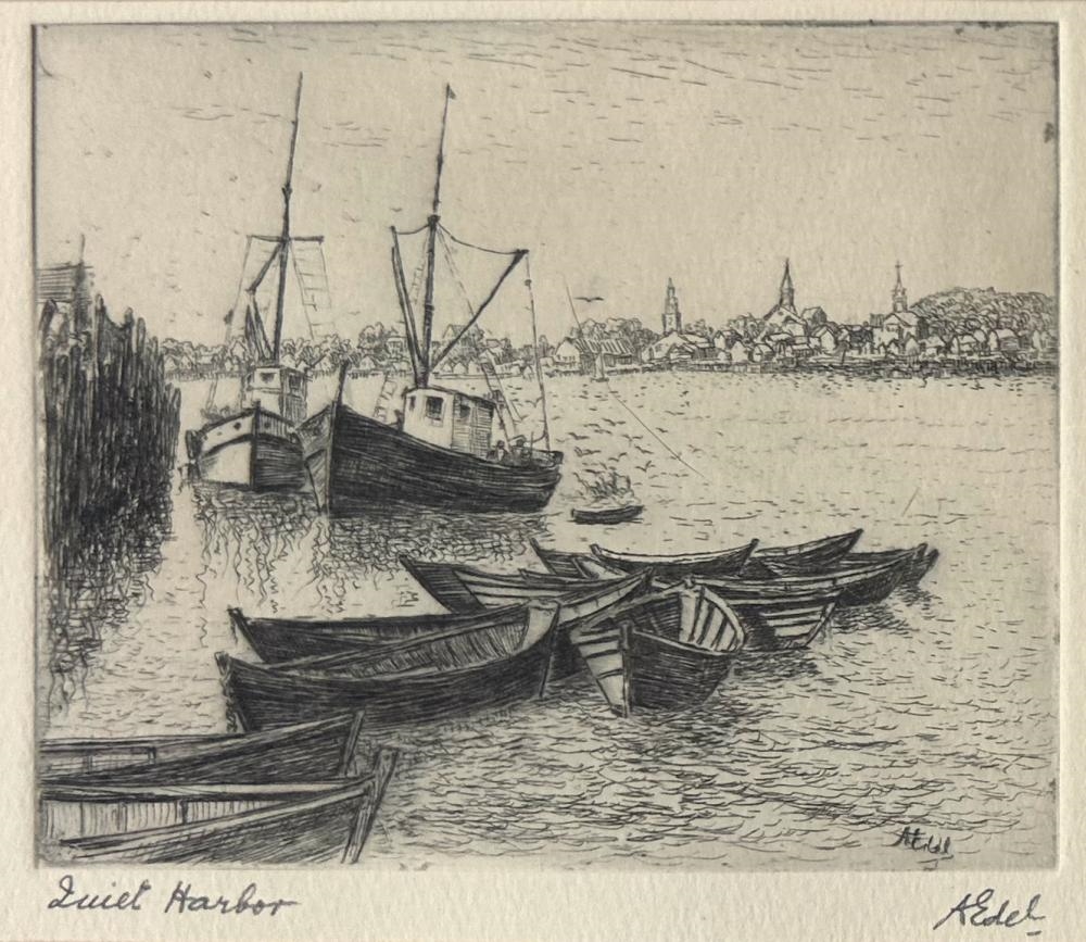 Albert Edel | Quiet Harbor | MutualArt