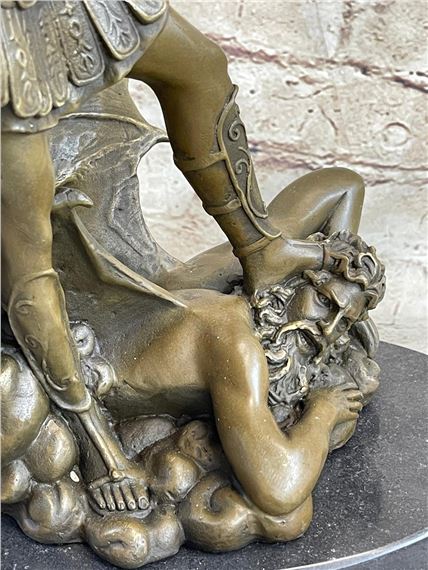 Guido Reni | Saint Michael Archangel and the Devil Bronze Sculpture ...