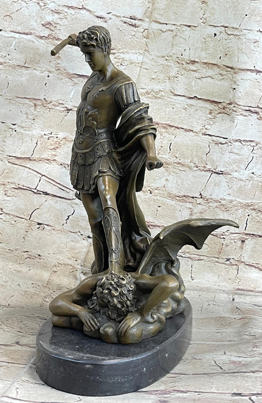 Guido Reni | Saint Michael Archangel and the Devil Bronze Sculpture ...
