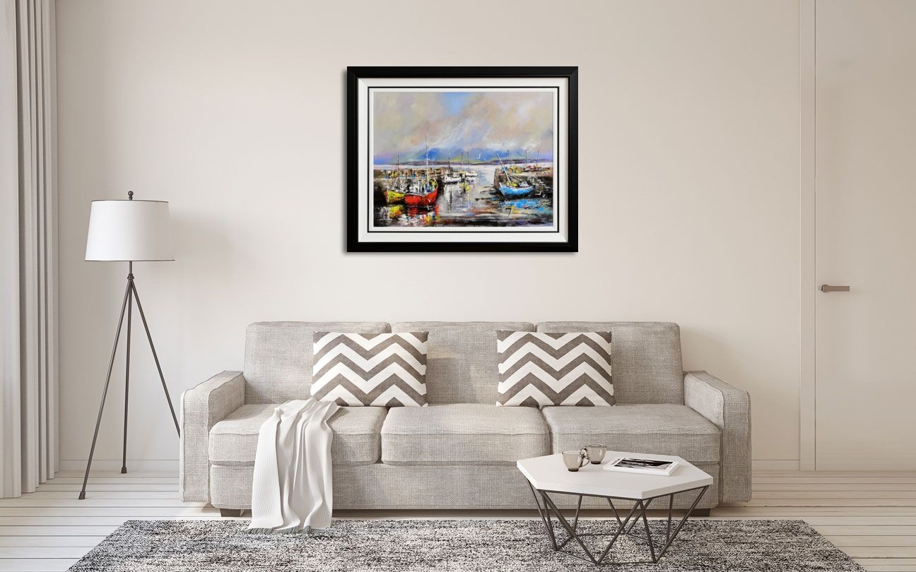 Niall Campion | Boats in Cleggan Harbour, Connemara | MutualArt