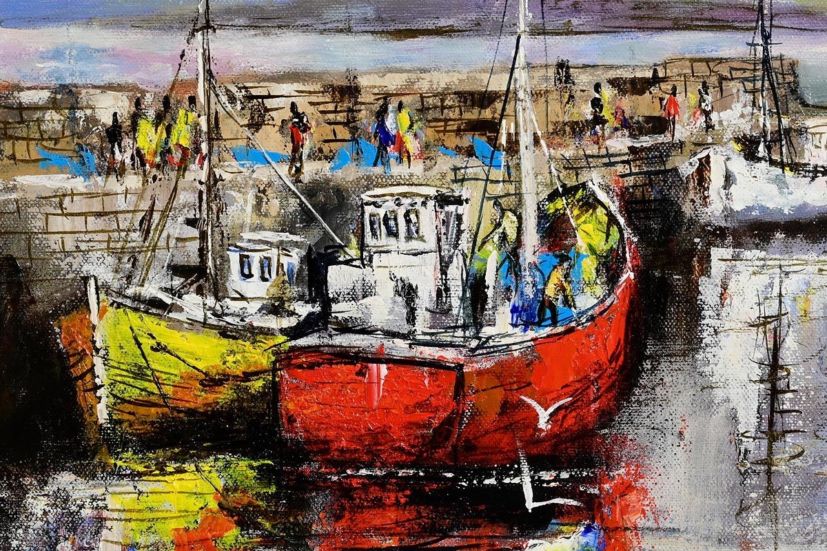 Niall Campion | Boats in Cleggan Harbour, Connemara | MutualArt