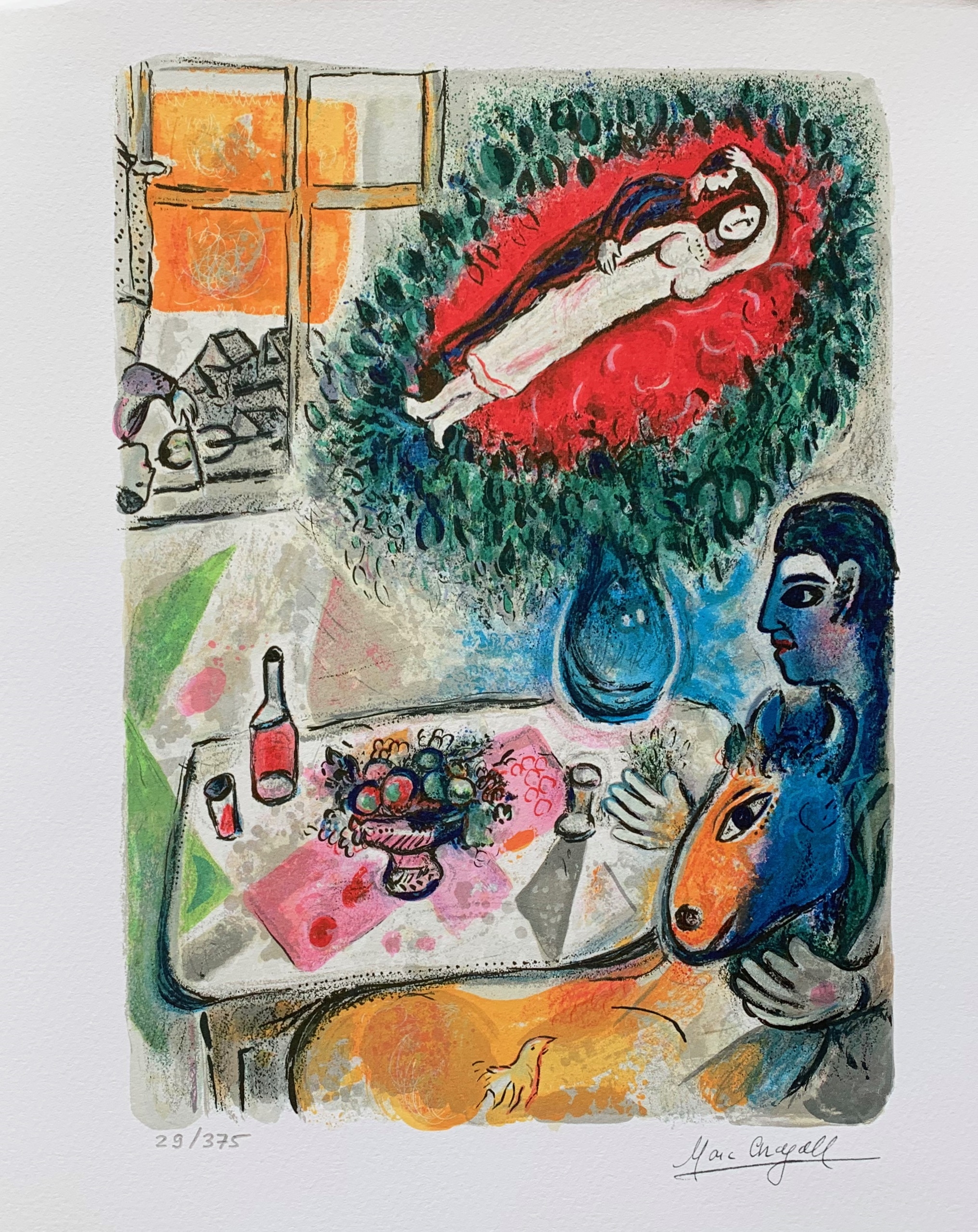 Marc Chagall | REVERIE Limited Edition Facsimile Signed Giclee | MutualArt