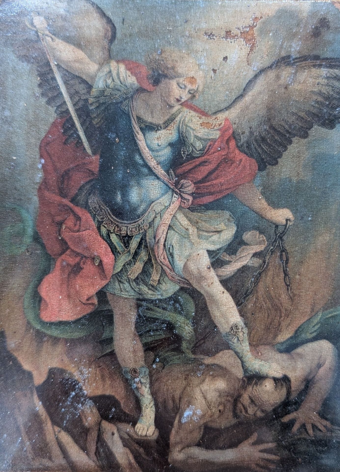 Guido Reni | Saint Michael the Archangel striking down the devil (Circa ...