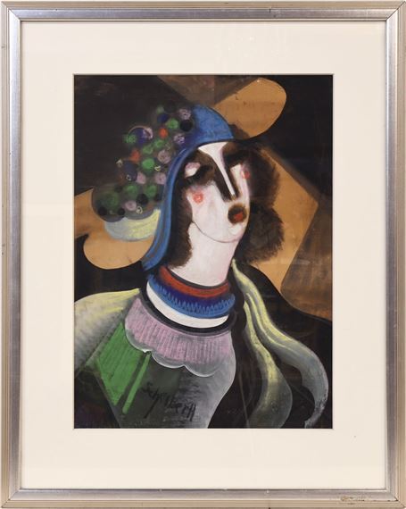 Hugó Scheiber | Portrait of a Woman with a Hat | MutualArt