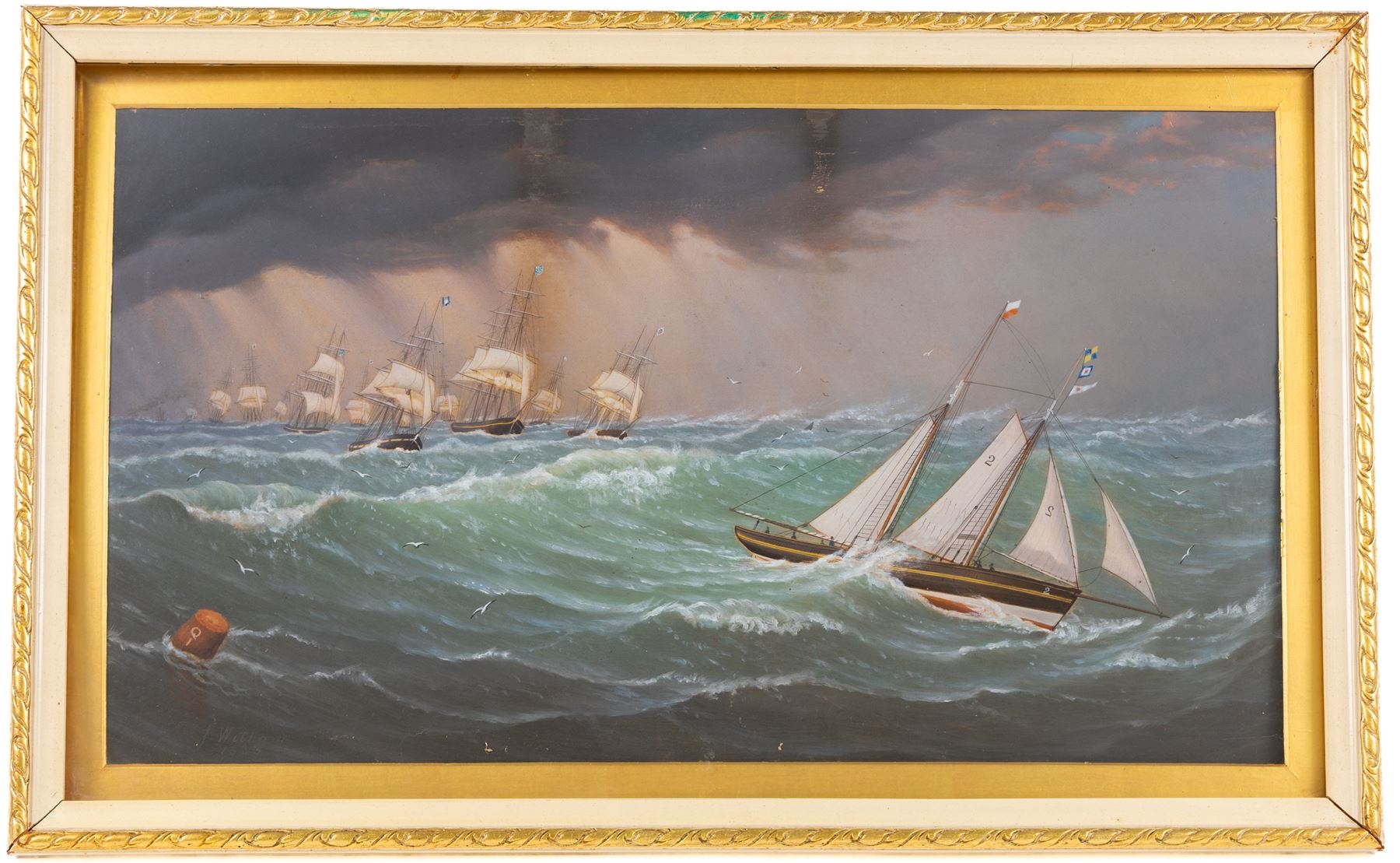 Isaac Joseph Witham | Gaff Rigged Sailing Schooner followed by a ...