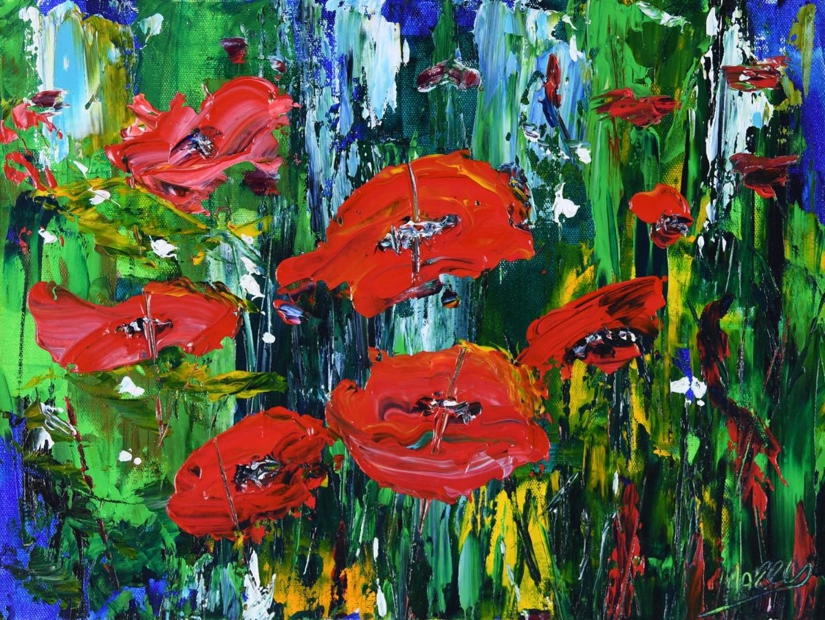 Declan Marry | Big Red Poppies | MutualArt