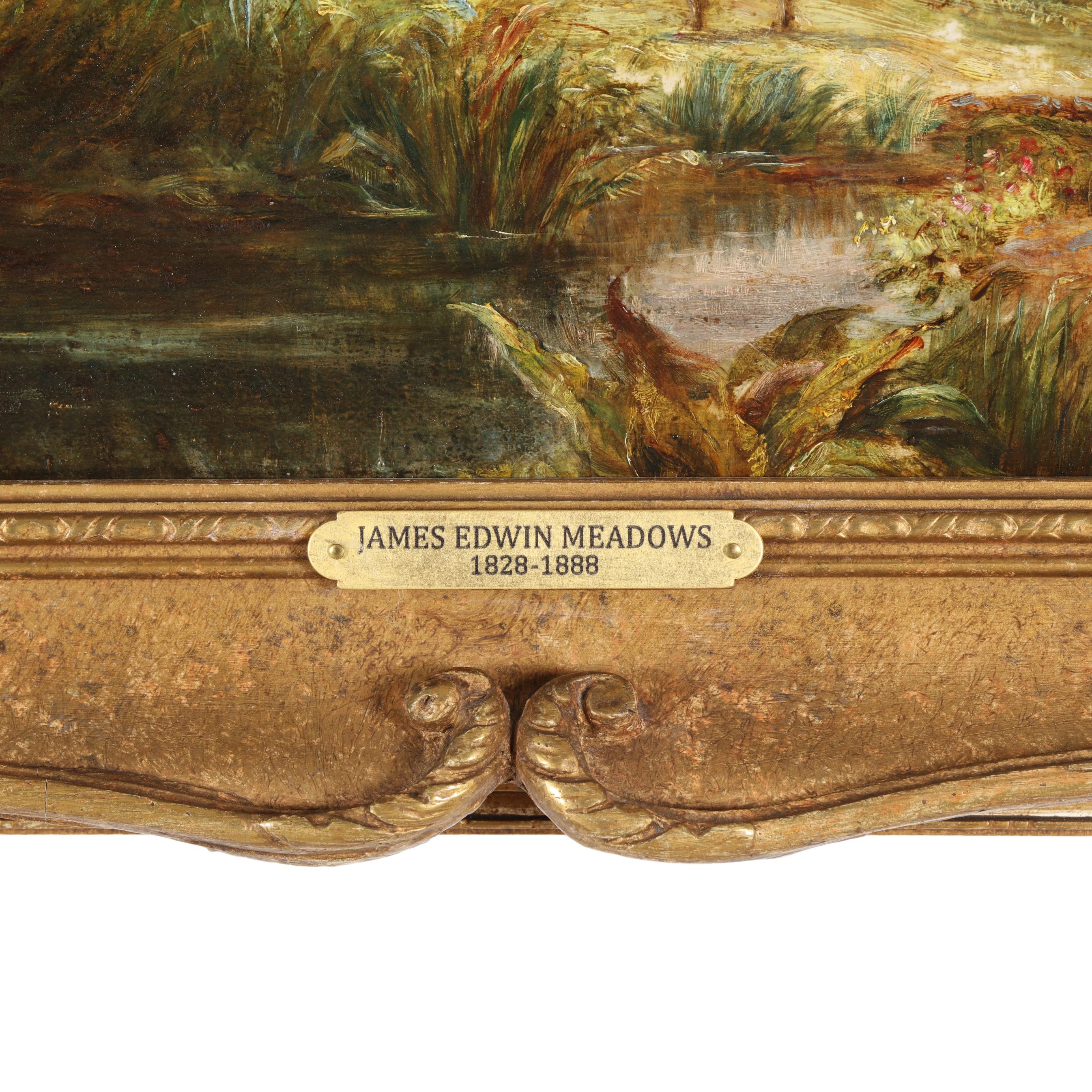 James Edwin Meadows | Pair of Pastoral Landscapes with Cattle | MutualArt