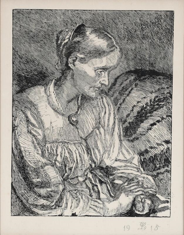 Fritz Syberg | Portrait of the artist Anna Syberg, wife of Fritz Syberg ...