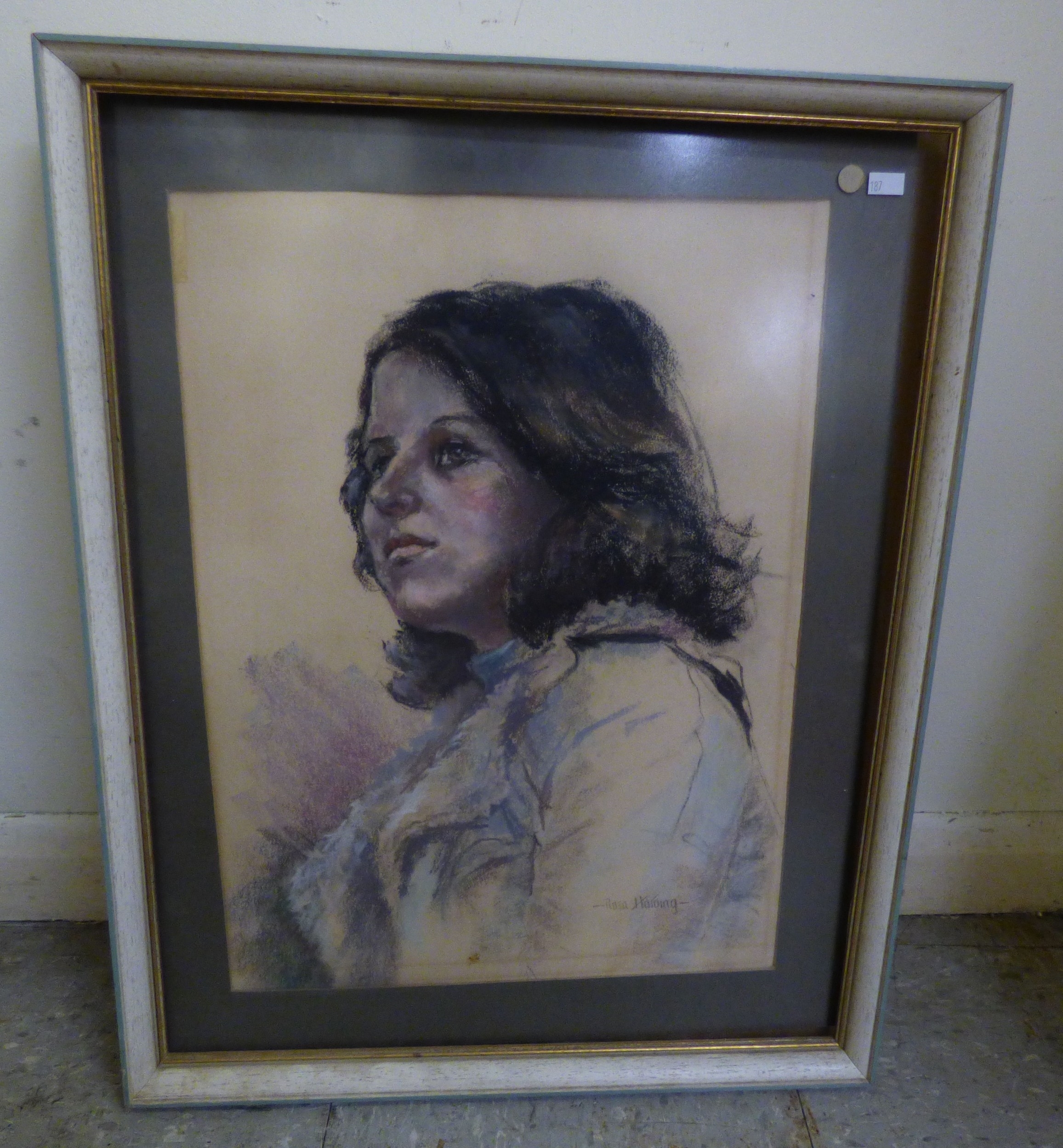 Rosa Harding | five portraits mixed media bearing signatures | MutualArt