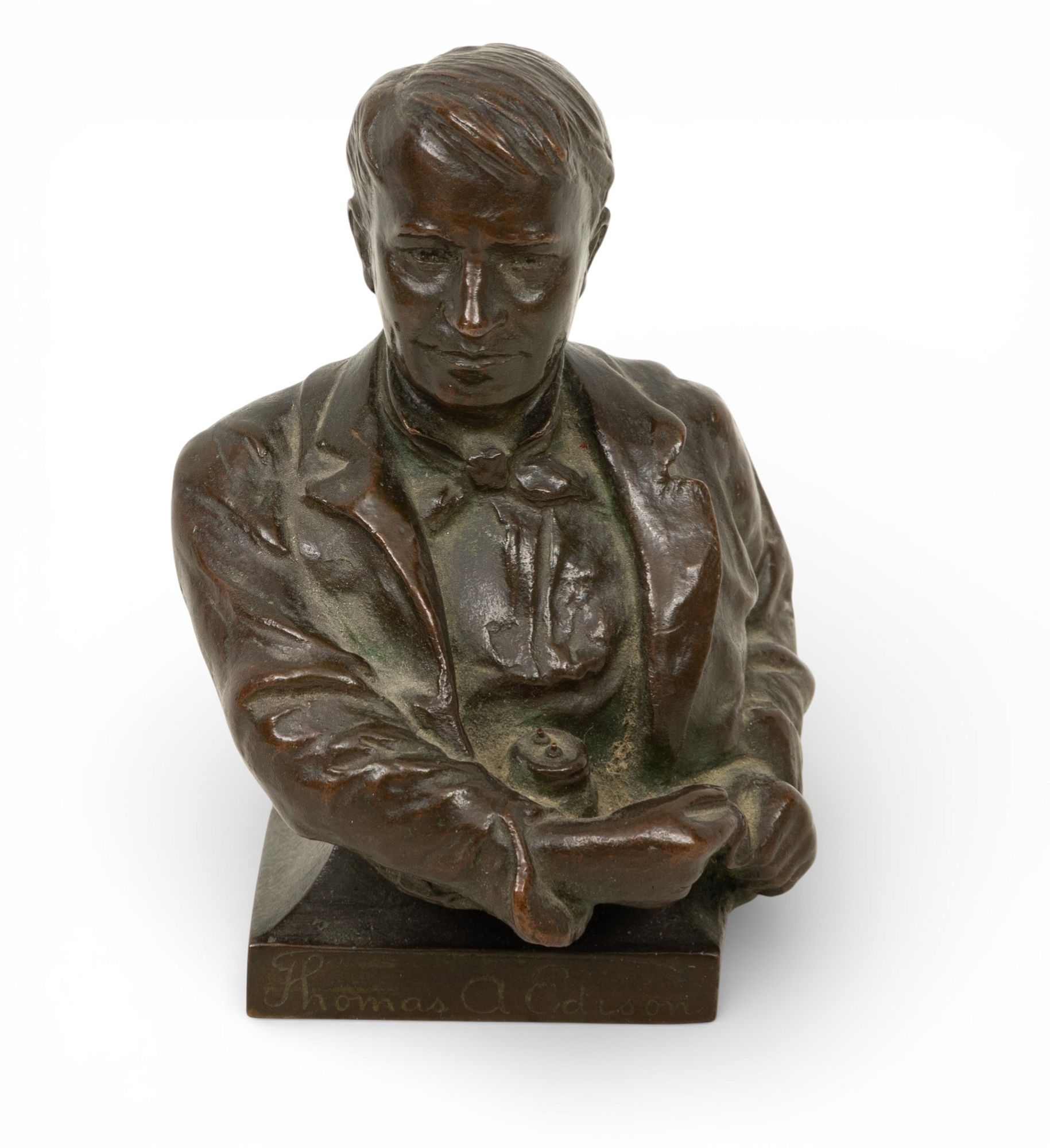 Edwin E. Codman | Bronze Bust of Thomas Edison (1910) | MutualArt