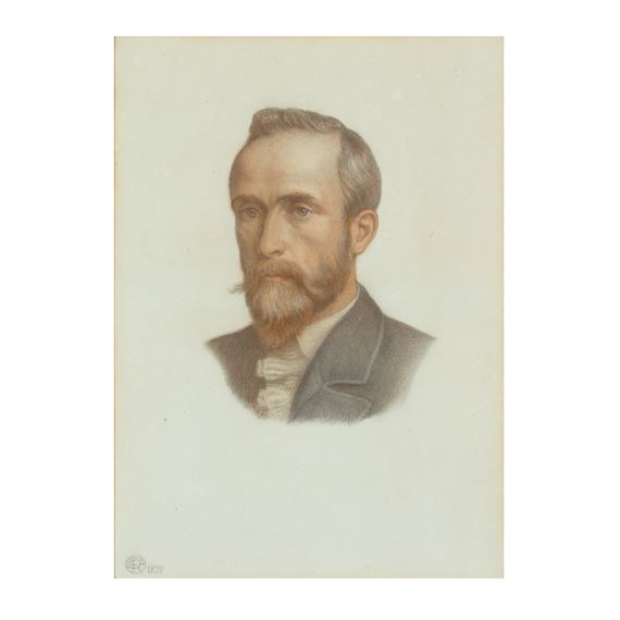 Portrait of Frederick Richards Leyland, bust-length by Dante Gabriel Rossetti, 1879