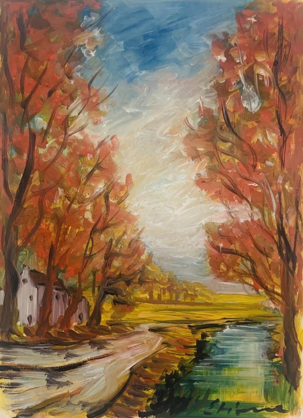 E.R. | Acrylic painting on paper | MutualArt