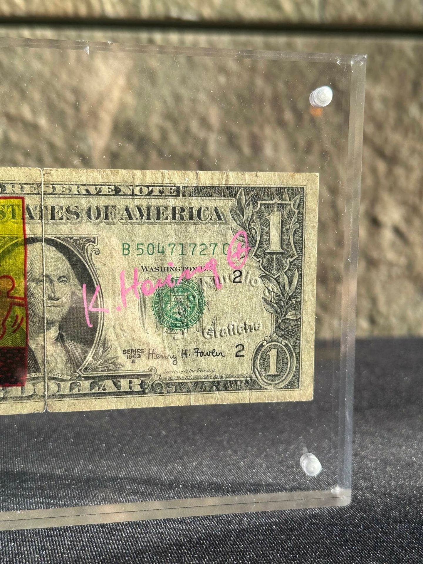 Keith Haring | Billet de 1 dollar avec dessin et porte une signature 6 ...