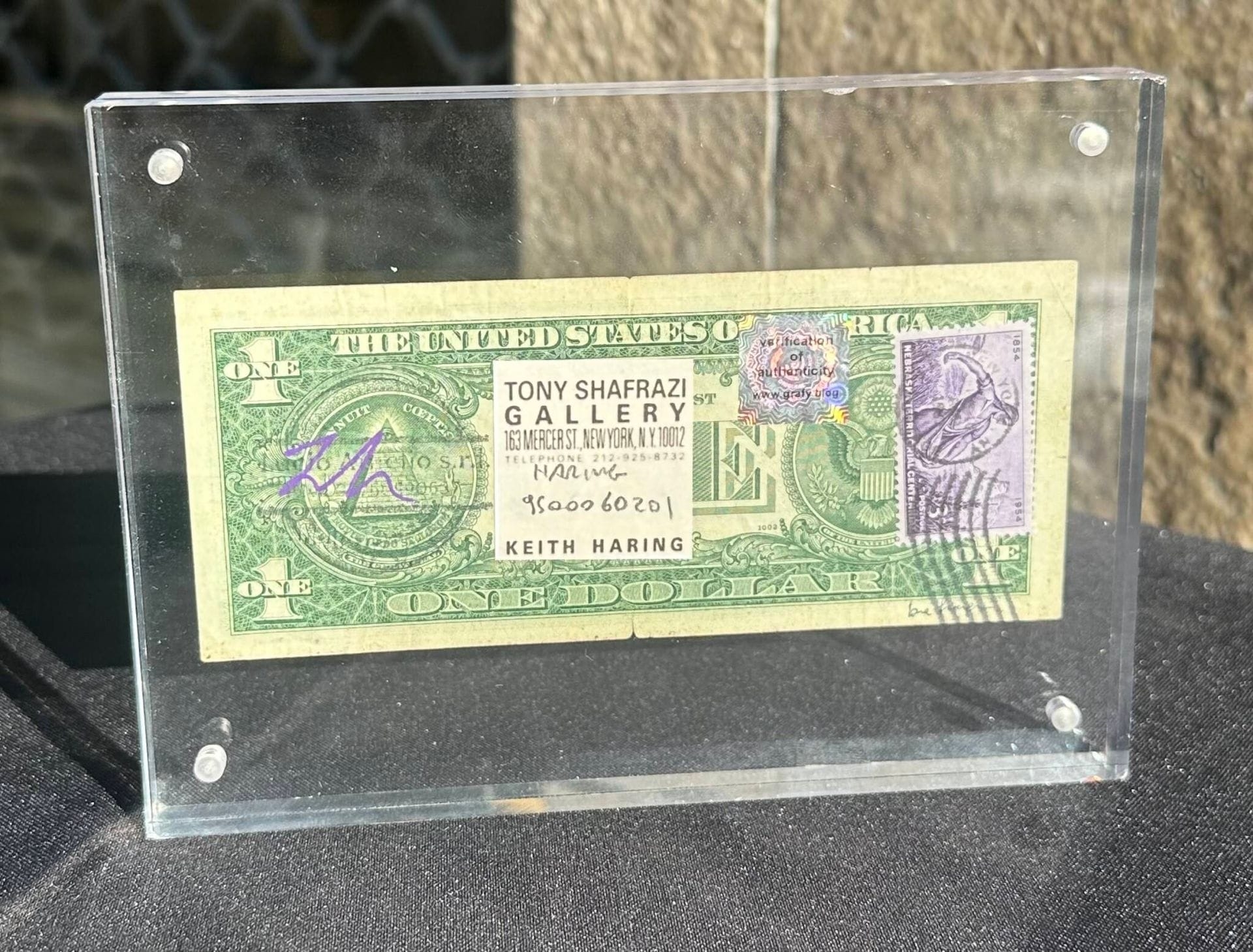 Keith Haring | Billet de 1 dollar avec dessin et porte une signature 6 ...