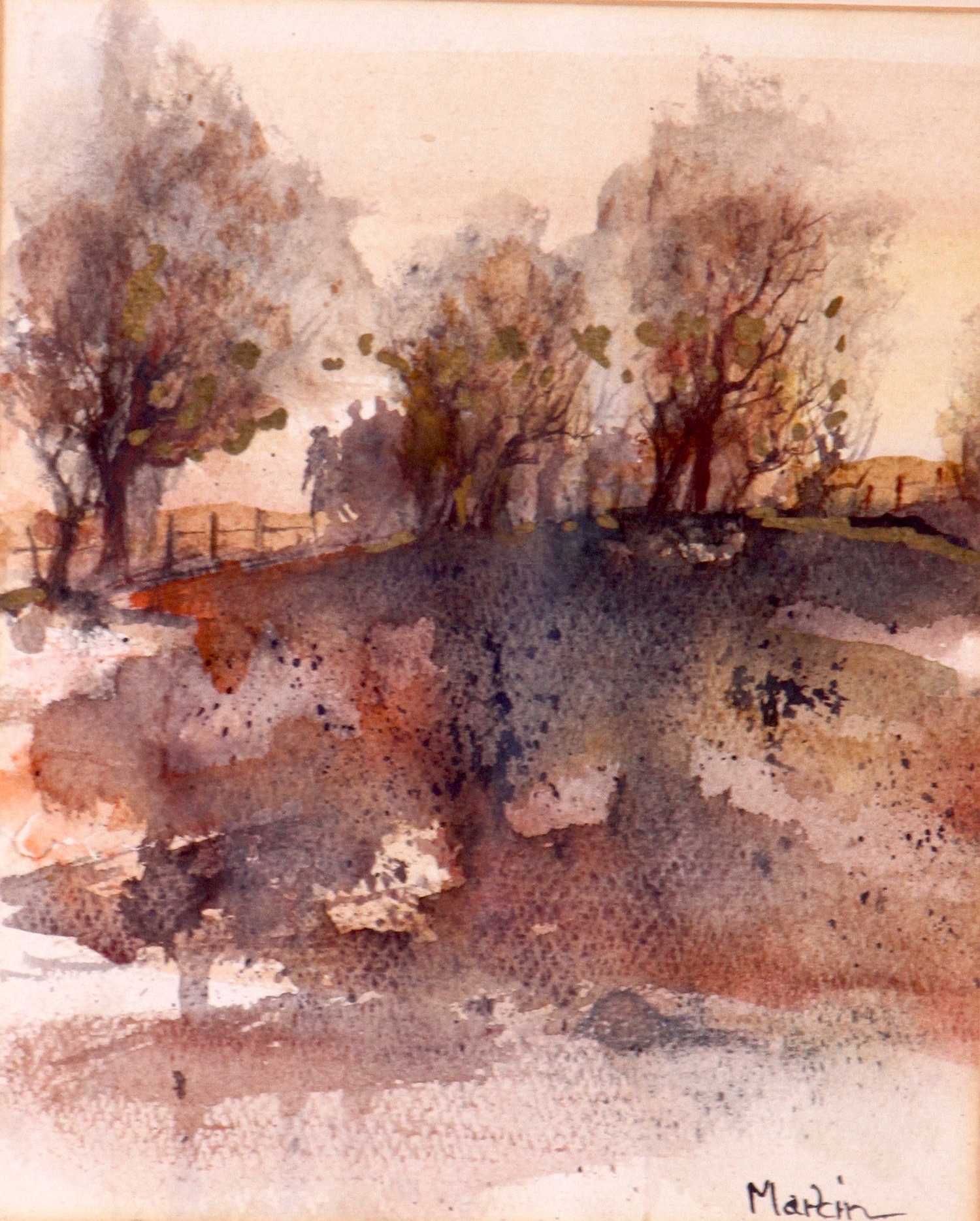 Martin S. Martin | Landscape with Trees, Watercolour | MutualArt