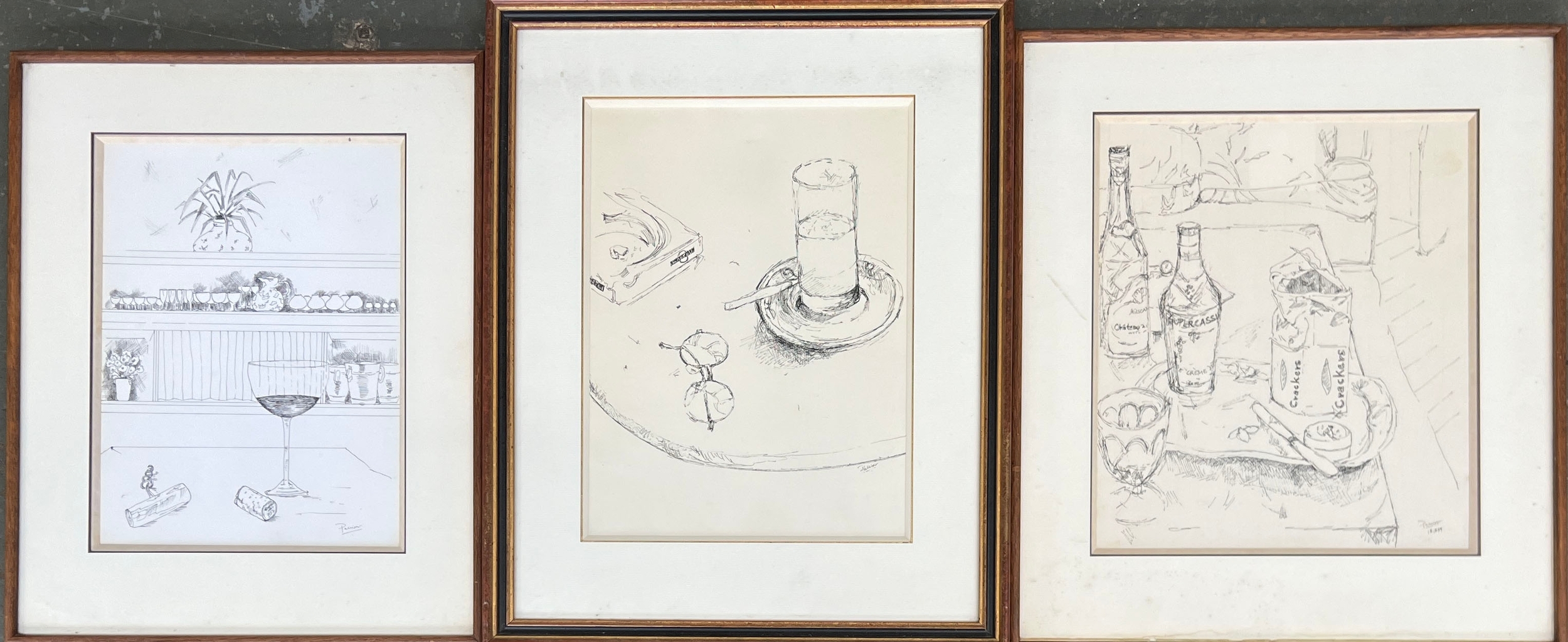 Anthony Palliser | three pen and ink still life drawings | MutualArt