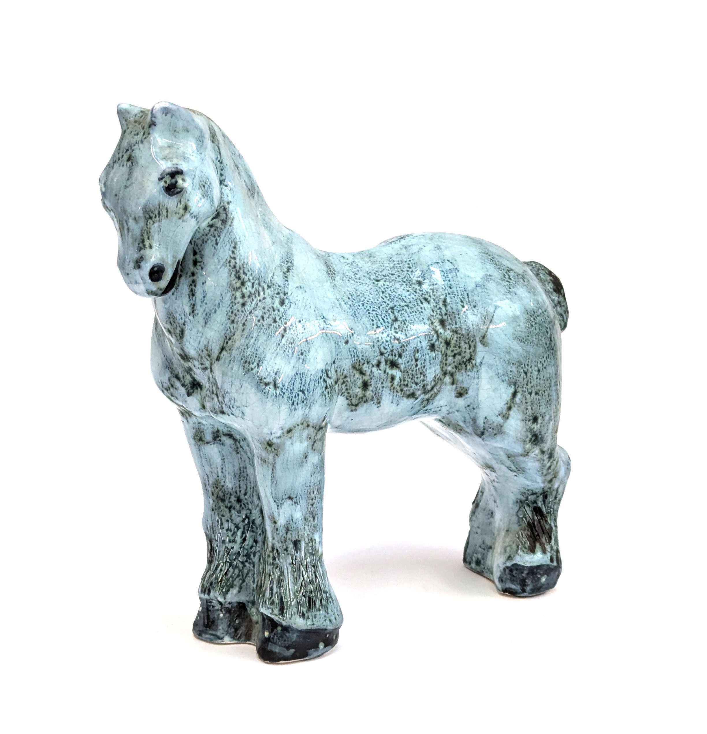 David Sharp | A David Sharp for Rye Pottery blue ceramic horse | MutualArt