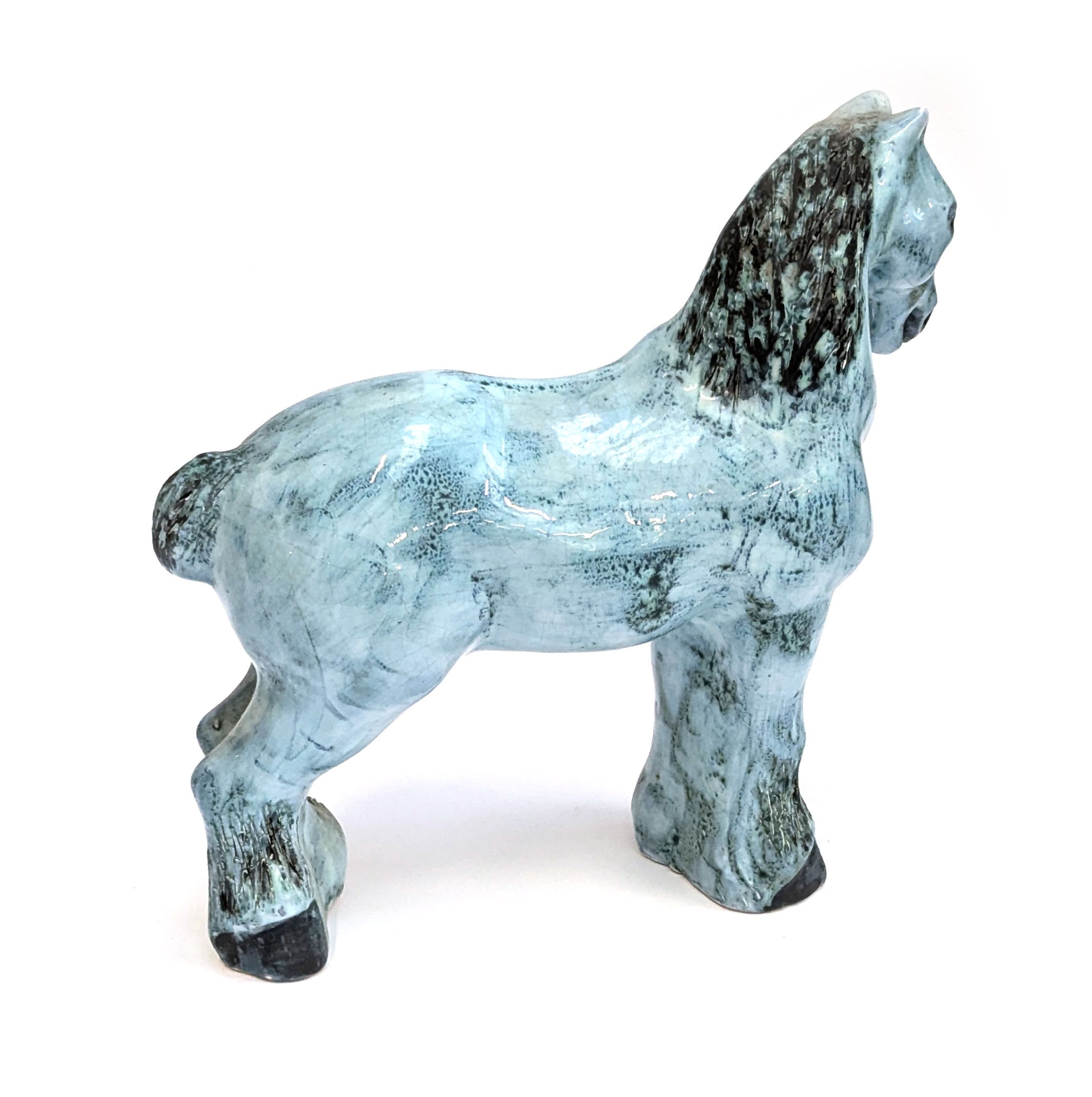 David Sharp | A David Sharp for Rye Pottery blue ceramic horse | MutualArt