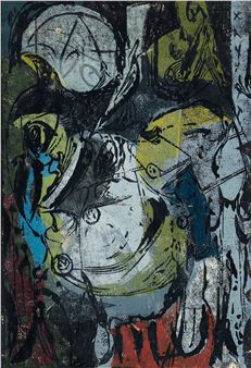 A painting of a man with a hat on his head.