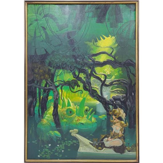 Roger Dean | Dome At Night, Roger Dean Fantastic Art Trading Card
