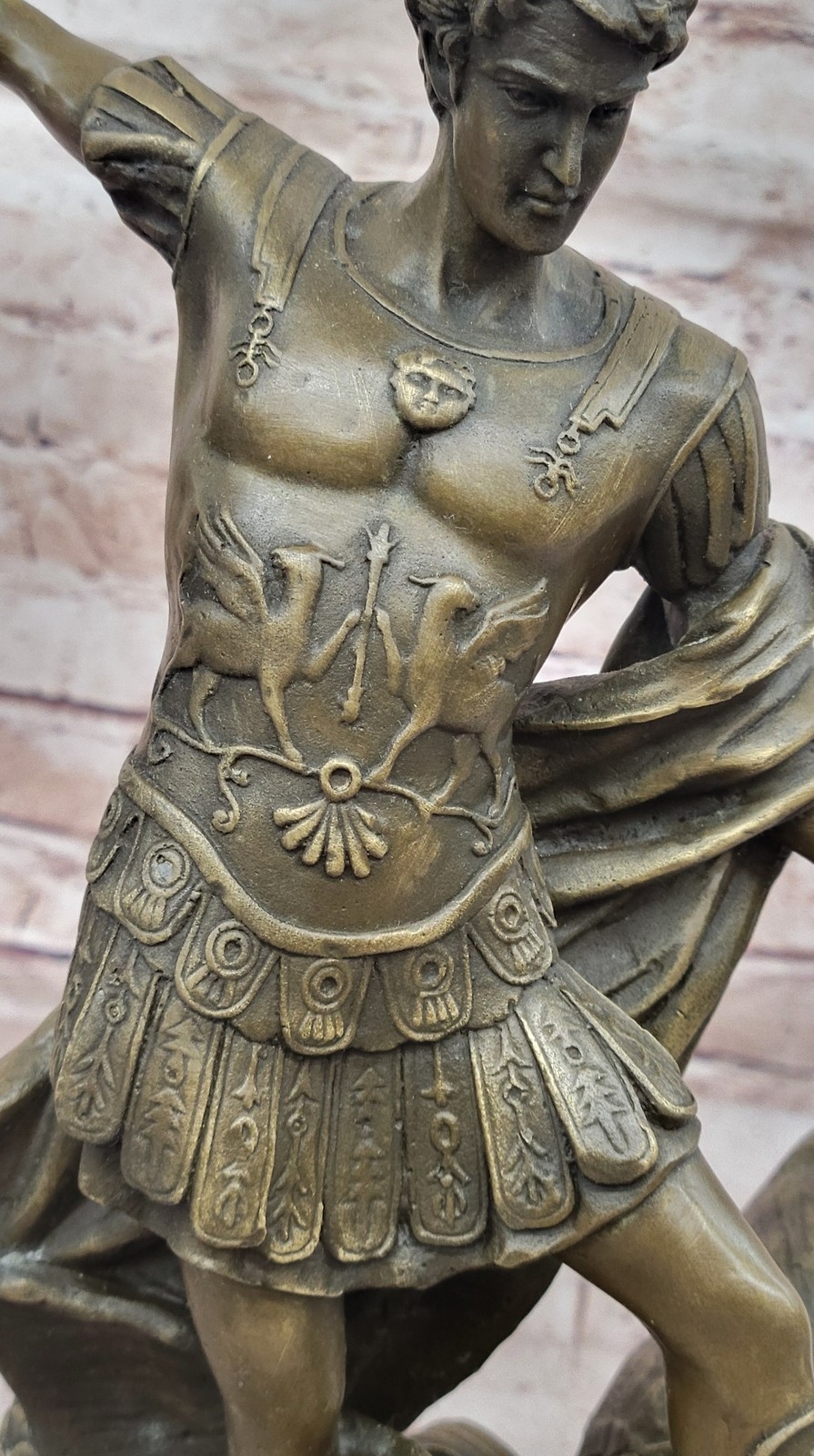 Guido Reni | Archangel Michael Vs. Devil Bronze Sculpture Statue Figure ...