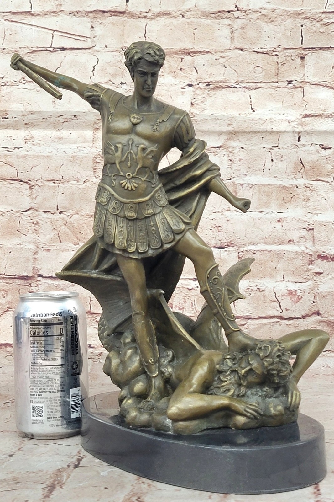 Guido Reni | Archangel Michael Vs. Devil Bronze Sculpture Statue Figure ...