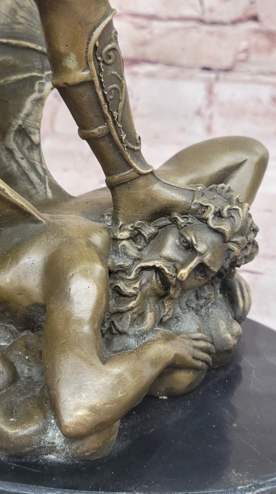 Guido Reni | Archangel Michael Vs. Devil Bronze Sculpture Statue Figure ...