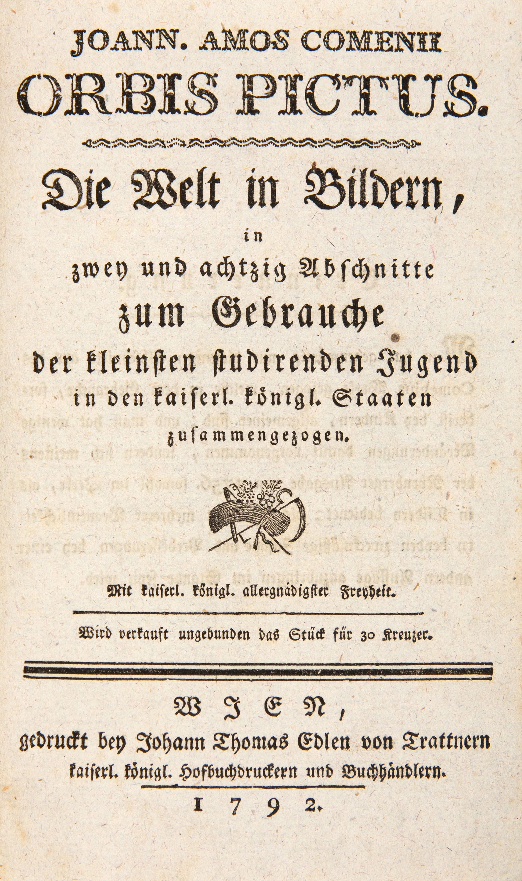 Johann Amos Comenius | Orbis Pictus (1792) | MutualArt