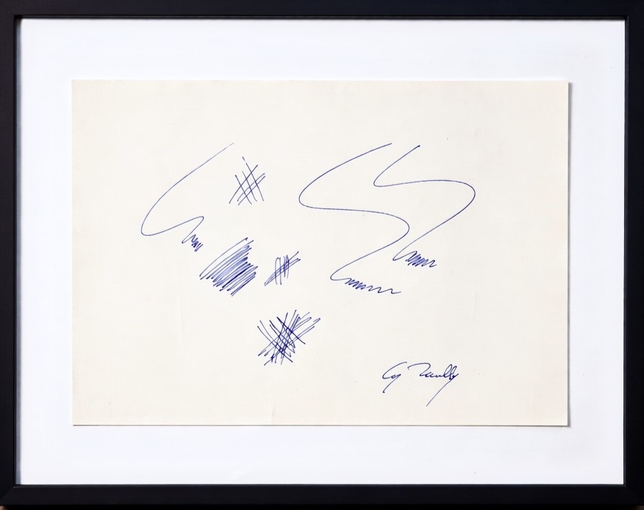 Cy Twombly | Blue Scribble Composition | MutualArt