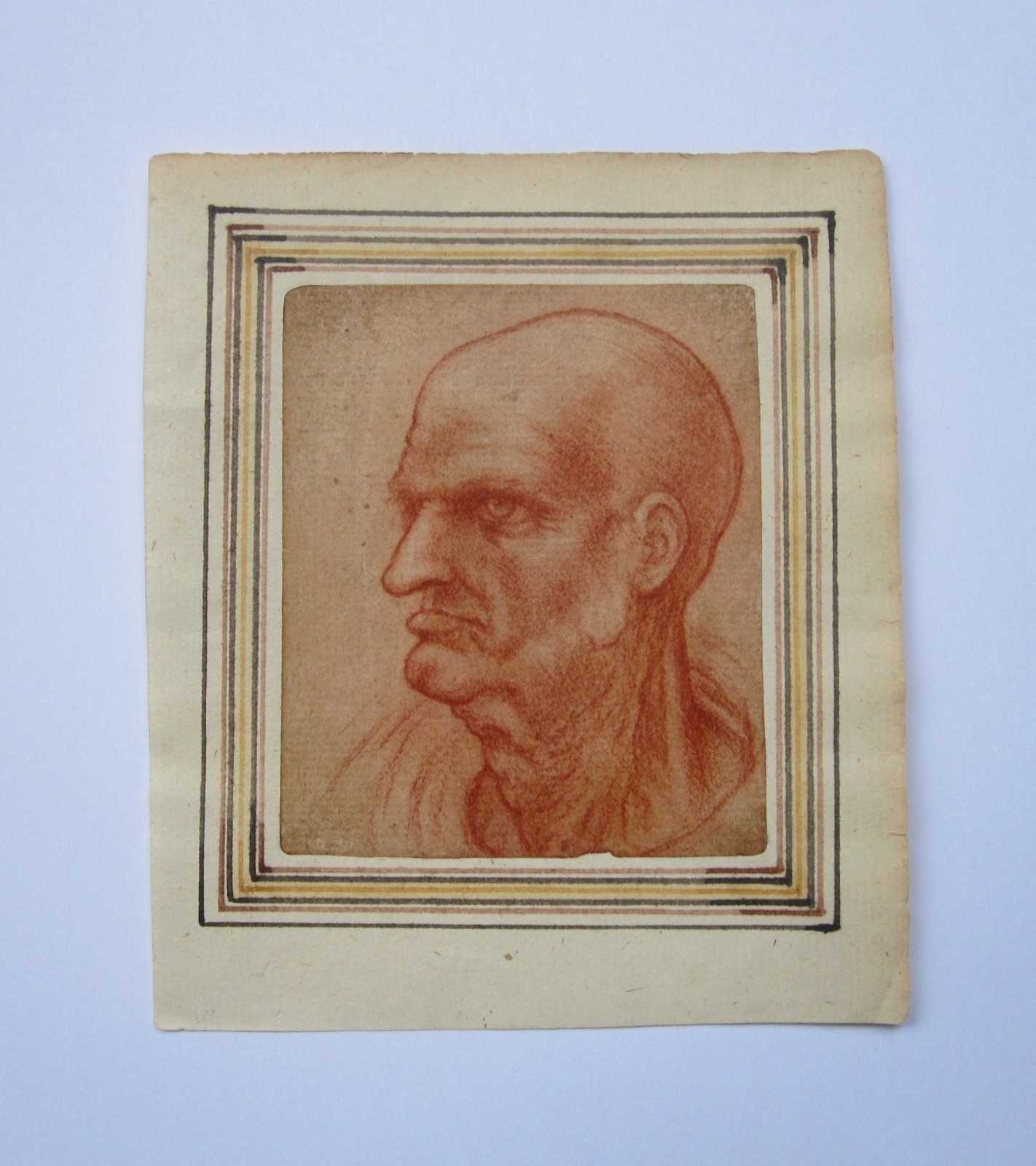 Leonardo da Vinci | A Red Chalk Drawing of a Grotesque Head | MutualArt