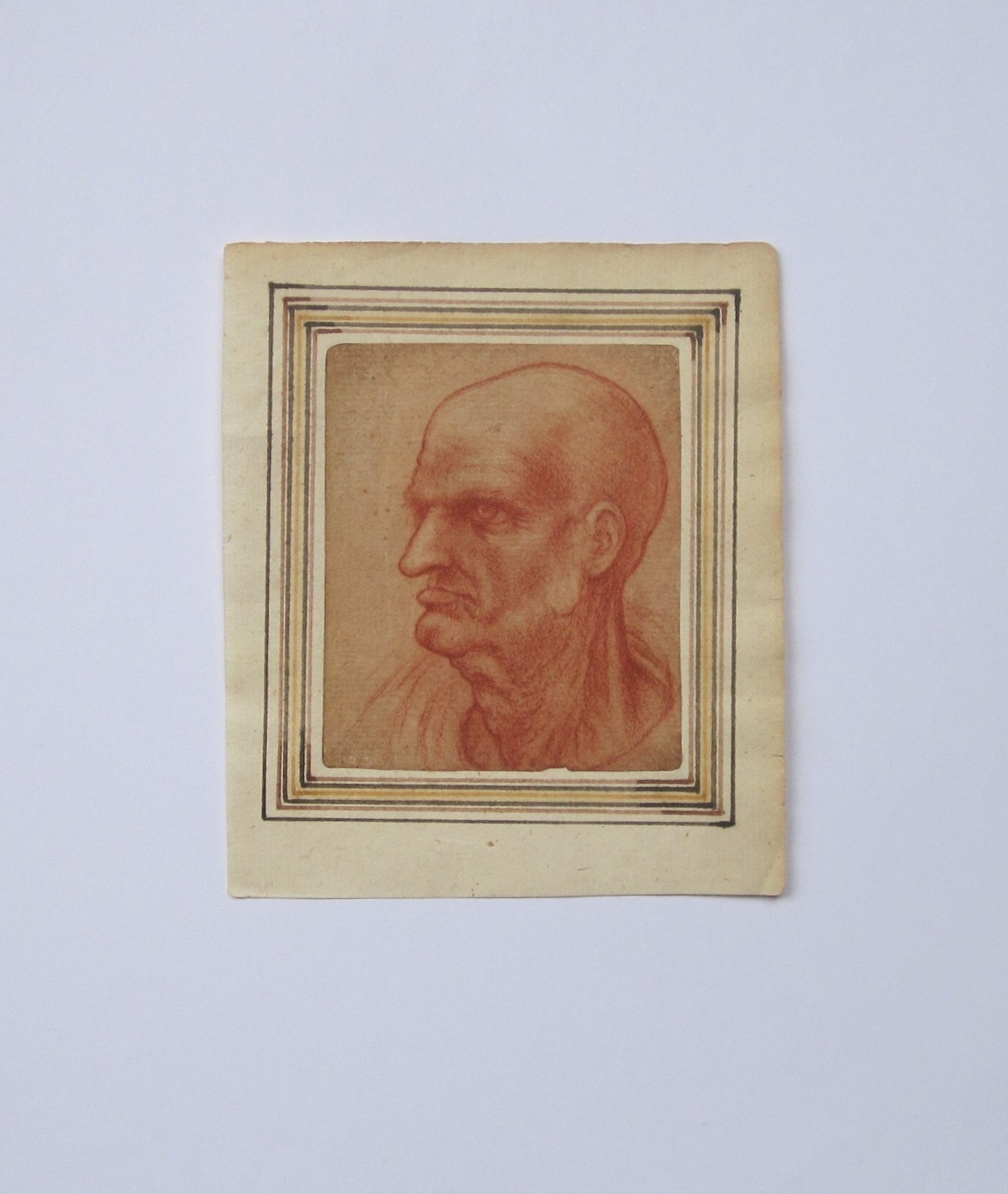 Leonardo da Vinci | A Red Chalk Drawing of a Grotesque Head | MutualArt